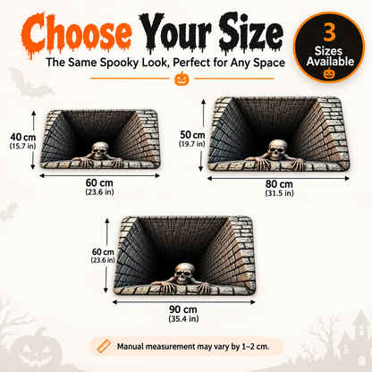 🔥2026 HOT SALE🔥Halloween Front Door Mat – Festive 3D Visual Skull