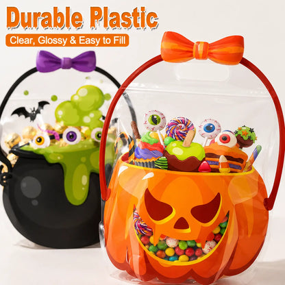 Halloween Plastic Goodie Bags, Trick or Treat Candy Bags 🎃（fb）