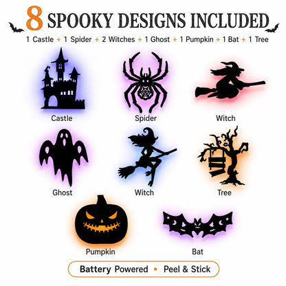🎃 Halloween LED Silhouette Wall Light Stickers 🎃