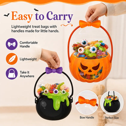 Halloween Plastic Goodie Bags, Trick or Treat Candy Bags 🎃（fb）